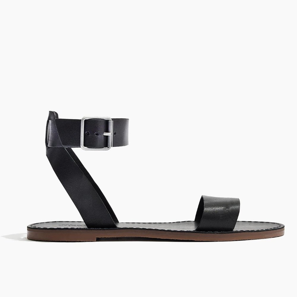 Madewell Boardwalk Leather Sandal Black NEW - Picture 2 of 4